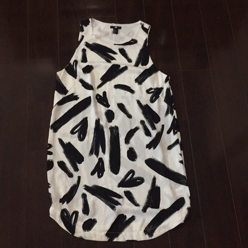 White and black dress/ top